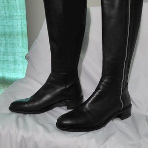 Aquatalia Leather Knee High Riding Boots